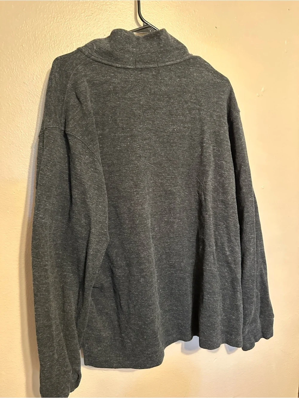 Polo by Ralph Lauren Dark Charcoal Half-Zip Sweater with Logo